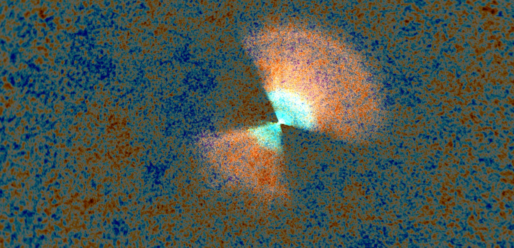 Planck all-sky map of the cosmic microwave background, rendered in OpenSpace